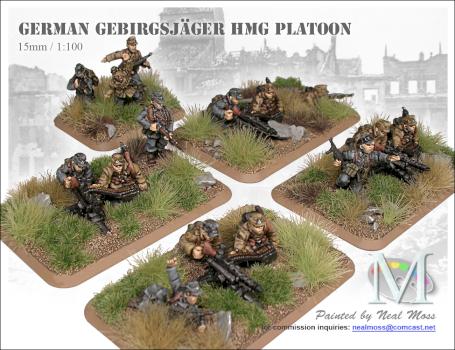 Flames of War - German Gerbrigsjager HMG Platoon - Commission Work by MFAAC
