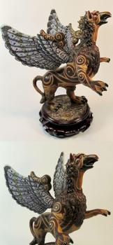 Great Griffon Battling Behemoth by Minicreatures