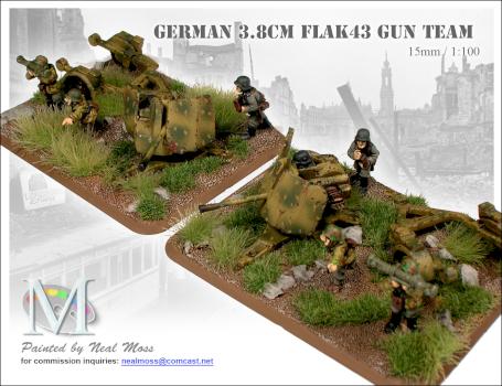 German 37cm FLAK43 team - commission work by MFAAC