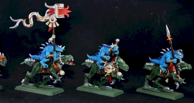 Lizardmen Cold One Cavalry by Alison Coates