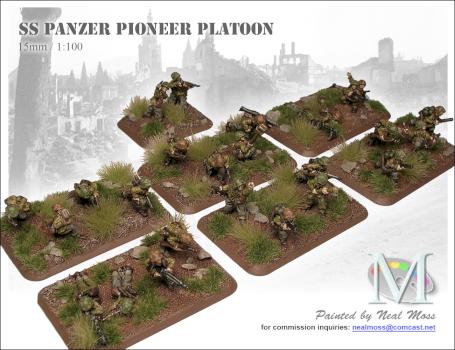 Flames of War - SS Panzer Pioneer Platoon - Commission Work by MFAAC