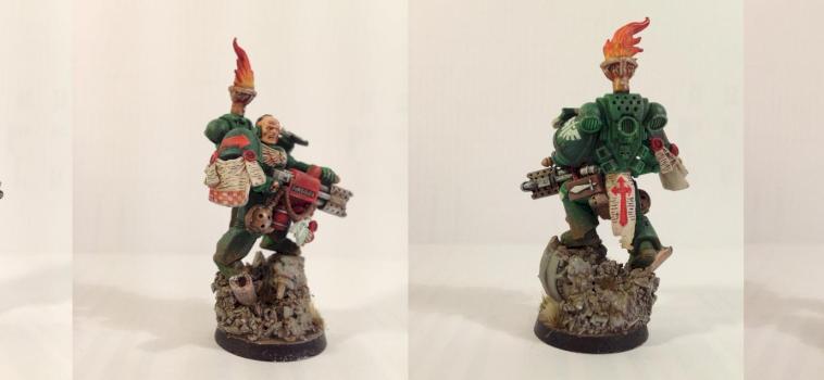 Space Marine Dark Angel with heavy flamer by W.Ho.P.S.