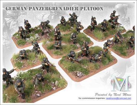 Flames of War - German Panzergrenadier Platoon - Commission Work by MFAAC
