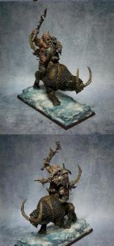 Ogre Kingdoms Mournfang Cavalry Champion by Matpaint