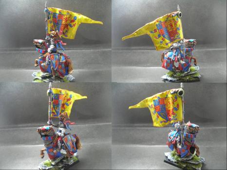 Warhammer Bretonnian Champion Realm Knight - Std Bearer by tinman755