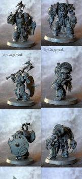 2 Renegade Space Marine Terminator Close Combat Squad + HQ by GobBoss