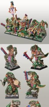 Lizardmen - Scatchbuilt Saurus Warriors with Hero by Paul Jarvis
