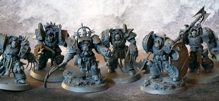 Renegade Space Marine Terminator Close Combat Squad + HQ by GobBoss