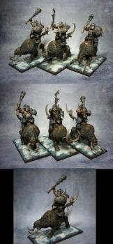 Ogre Kingdoms Mournfang Cavalry by Matpaint