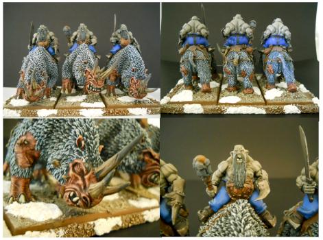 Ogre Kingdom Rhinox Cavalry by myhirepurpose