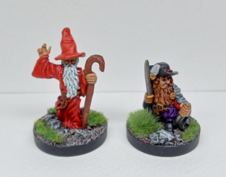 Human Wizard and Dwarf Thief by Ringbolt