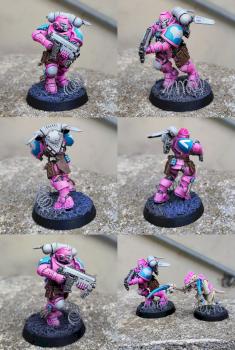 Trans pride color scheme Space-Marine by CerberusXt