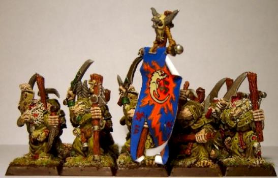 Skaven Plauge Monk Unit with command by clan atrophy
