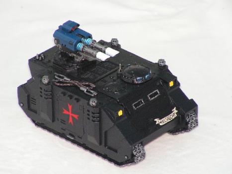 Black Templar Rhino by marauding miniatures