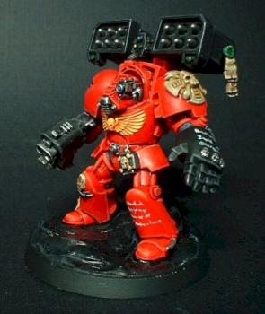 Blood Angel Terminator with Cyclone Missile Launcher by Dunkpork