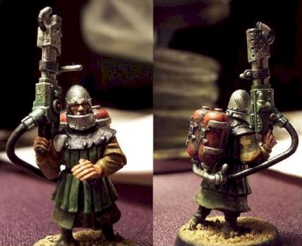 Conscript with flamethrower by Glaive Company CO
