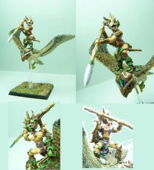 Championne Guerriere Faucon Elfe Sylvain by sceolan