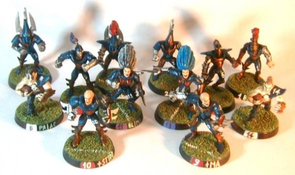Blood Bowl converted Dark Elf team by gixx