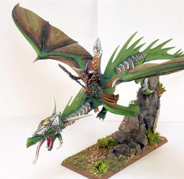 Wood Elf Highborn On Dragon by darkstudios