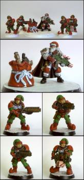 Santa Claus and his Elf Bodyguard by Guber