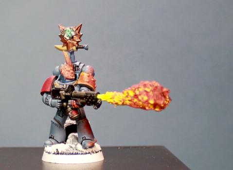 Space Wolves Blood Claw Flamer by Lickadoo