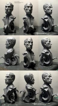 H.P. Lovecraft bust by Scibor