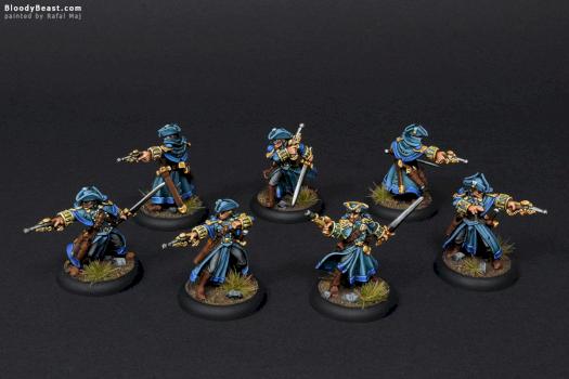 Cygnar Gun Mages with Officer Unit Attachment by BloodyBeast.com
