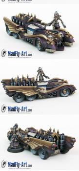 Female Inquisitor with Interceptor Car by MadFlyArtStudio