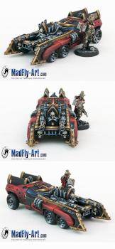 Female Inquisitor with Battle Car by MadFlyArtStudio