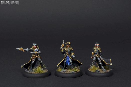 Cygnar Black 13th Gun Mage Strike Team by BloodyBeast.com