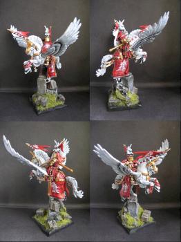 Warhammer Bretonnian Pegasus Knight of Unicorn by tinman755