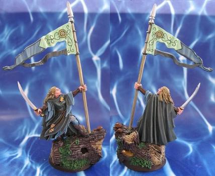 Wood Elf with banner lotr by Kirdan