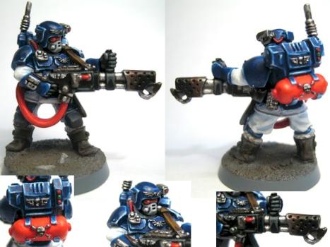 Kasrkin flamer trooper by c12