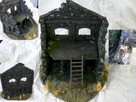 Two Story Tudor Style Ruin by battlescenerylady