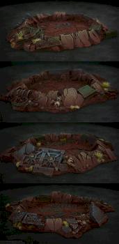 Quake Cannon Craters by War and Paint