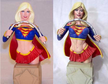 Repaint- SUPERGIRL Bust, Women of the DC Universe by danhochi
