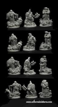 Dwarves 54mm by Scibor