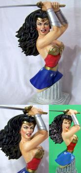 REPAINT- Hippolyta as Wonder Woman Bust DCDirect by danhochi