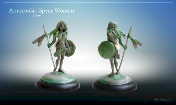 Amazonian Spear Woman - Greens by McDeath