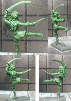 first sculpted mini ever : Telisia , elf assassin by Dark Schneider123