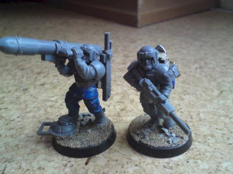 Cadian Anti-aircraft team by Guerillia