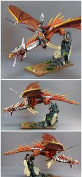 High Elves Lord On Dragon by Miniature Art Studio