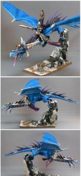 Dark Elves Lord On Dragon by Miniature Art Studio