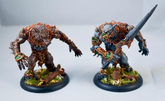 Feral Warpwolf and Warpwolf Stalker. by AnimaWarForge