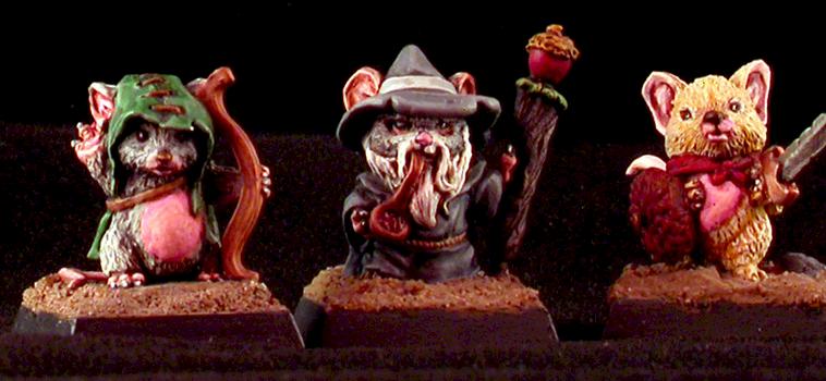 Mousling Archer, Wizard, and Warrior by Sigmund