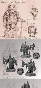 Dwarf in Steam Armor by Scibor