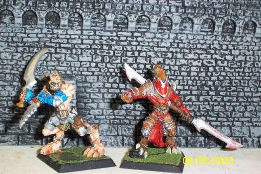 the first two wolfen for my warband by cpd