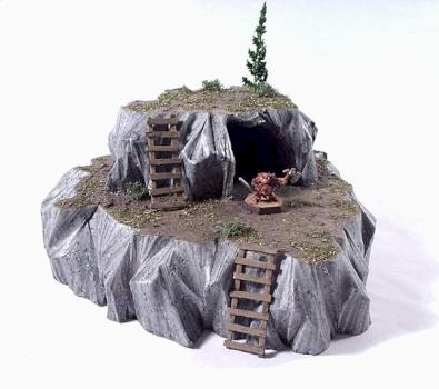 28mm Wargaming Cave Terrain by psyphi
