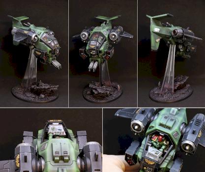 (Warhammer 40 000 - Space Marines) Salamanders Stormtalon gunship by Alex Fox