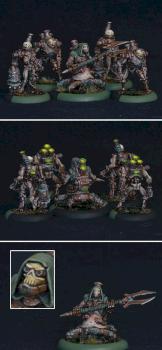 Cryx - Necrotech and scrap thralls by Shi Vral